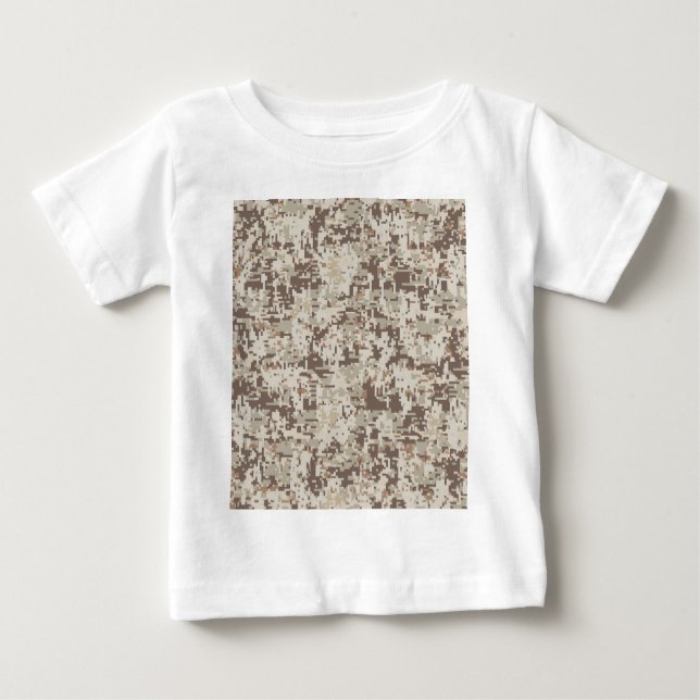 Dekan för Desert Stil Digital Camouflage Beige Dec T Shirt (Framsida)
