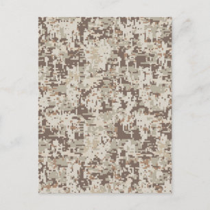 Dekan för Desert Stil Digital Camouflage Beige Dec Vykort