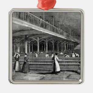 Dekanen mal - det dubblera rummet, 1851 (lithoen) julgransprydnad metall