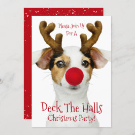 Dekar Halls - Rolig hund - jul Party - Inbjudningar
