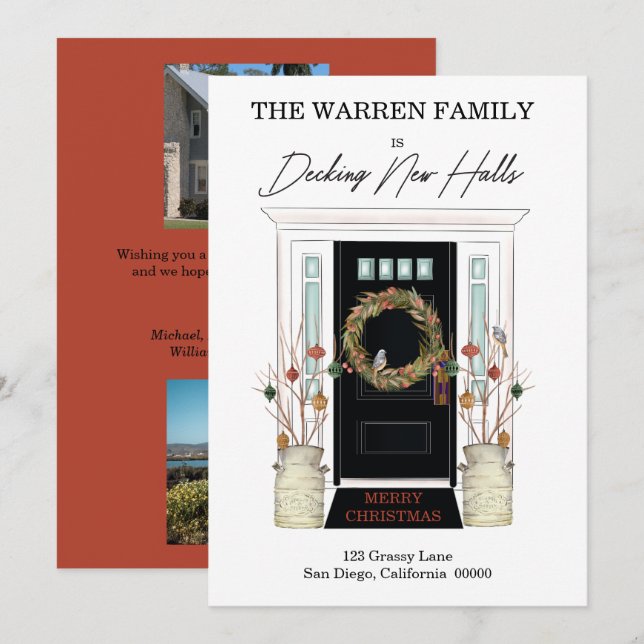 Dekar nya hönsgårdar Julfoto Flytta Meddelande (Fram/baksida)