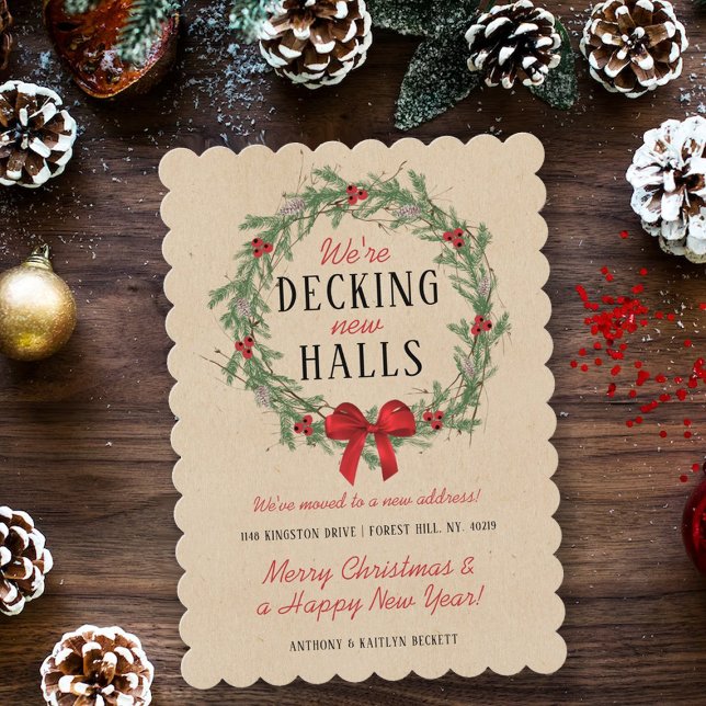 Dekar nya väggar | Rustic Kraft Helgdag Flytta Julkort (Skapare uppladdad)