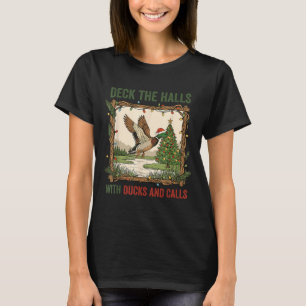 Dekatera hallarna med ankor och läten juljakt t shirt