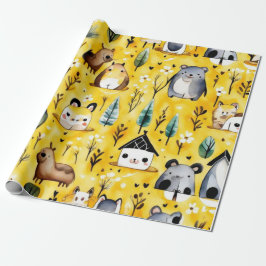 Dekblommor hyr djur Pappra Presentpapper