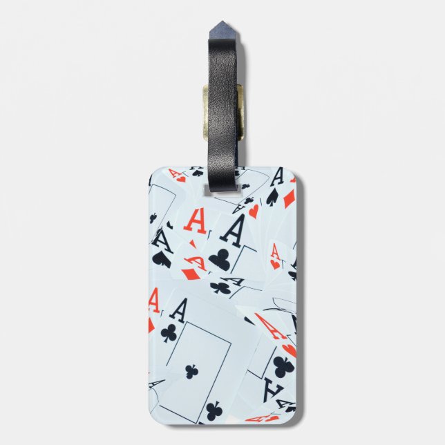 "Deke of Destiny: Layered Ess in a Poker Shuffle" Bagagebricka (Baksidan Lodrät)