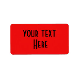 dekera texten här röd svart adressetikett