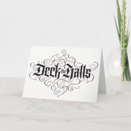Dekk Eleganten Halls Luxury Lettering i Black Helgkort