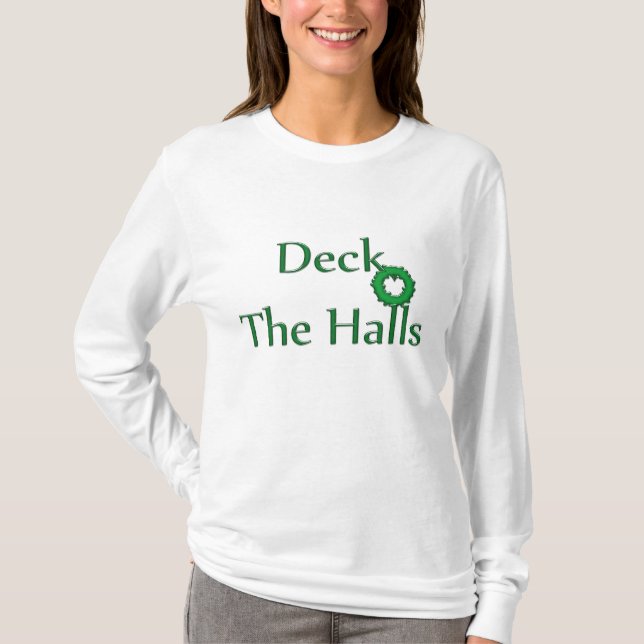 Dekk Hall Festive Dam Långärmad T-Shirt (Framsida)