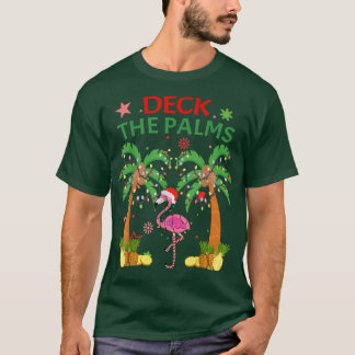 Dekk Handflatan Pajamas jul Florida Flamingo T Shirt