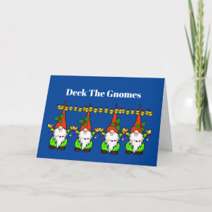 Dekka det vackra julkortet Gnomes Kort