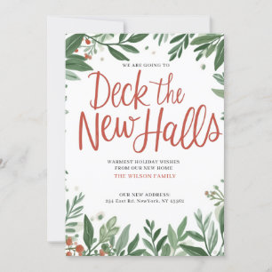 Dekka Halls Nya adress Flytta Julkort