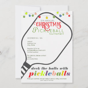 Dekka Halls Pickleball-julturneringen Inbjudningar