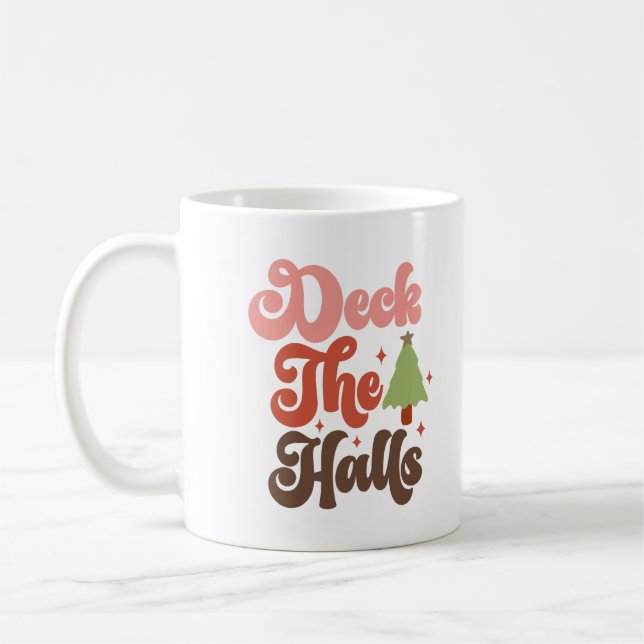 Dekka Halls Retro Groovy-Helgdagarna Kaffemugg (Vänster)