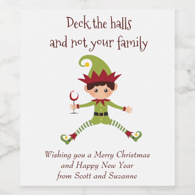 Dekka Halls-Vin-etiketten Vin Vinflaska Etikett (Singel etikett)