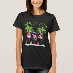 Dekka Handflatan Flamingo Tropical Jul Ljus T Shirt