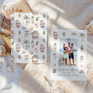 Dekka Handflatan   Roligt Tropiskt julfoto Julkort