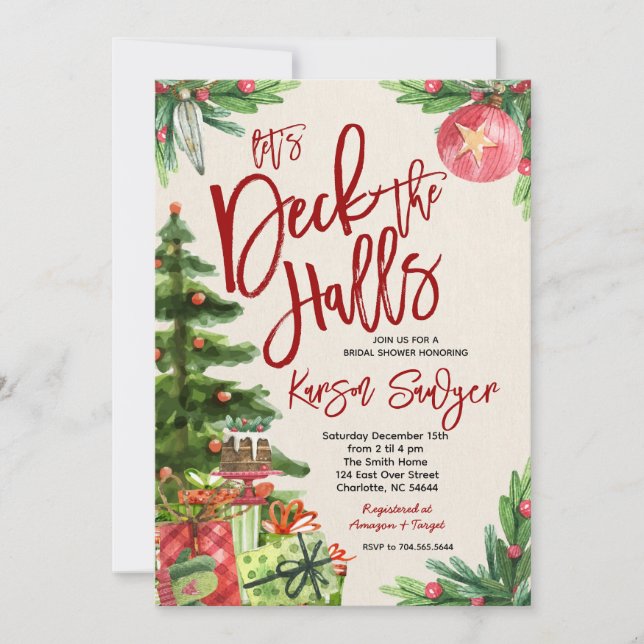 Dekka Möhippan Halls jul Inbjudningar (Framsida)