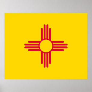 Deklaration för Statlig flagga i new mexico Poster