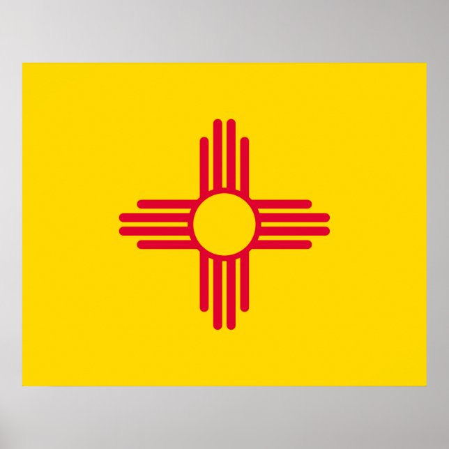 Deklaration för Statlig flagga i new mexico Poster (Framsidan)