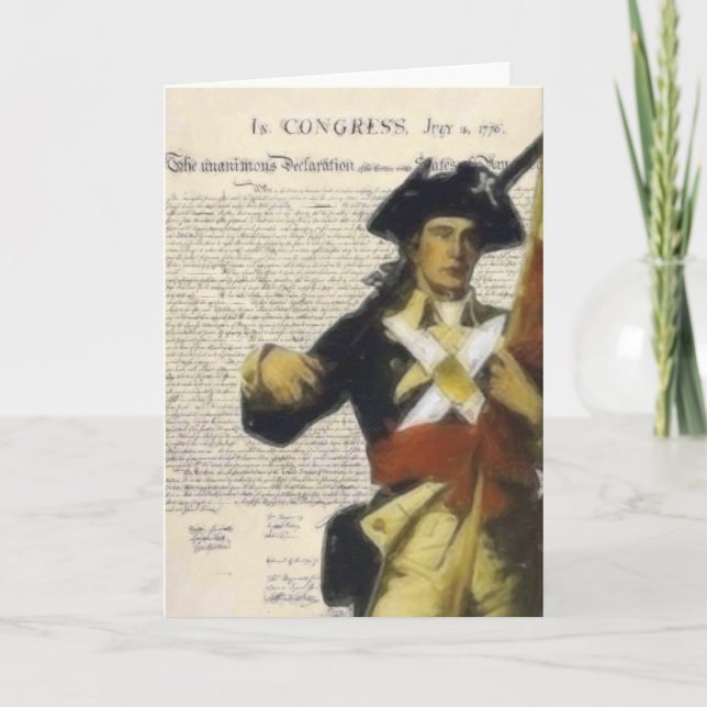 Deklaration och Minute Man Card Kort (Framsida)