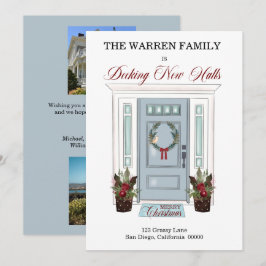 Dekning av nya handbollar, blå dörr, julfoto Flytt Meddelande