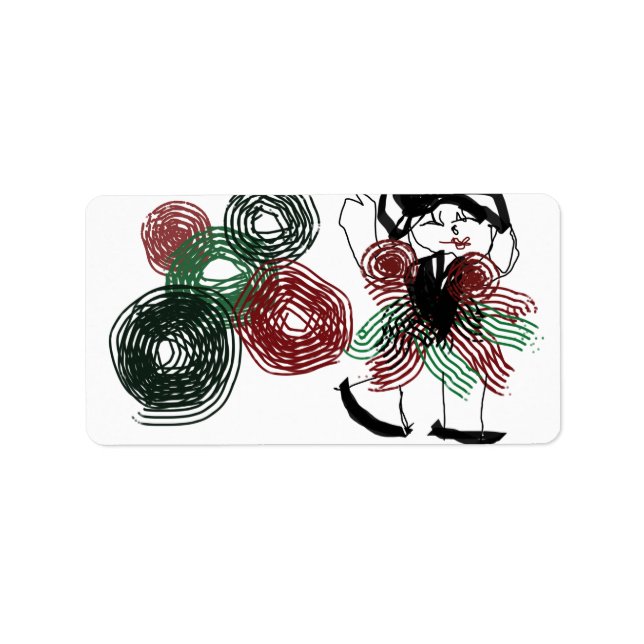 Dekning i pepparmynt adressetikett (Framsidan)