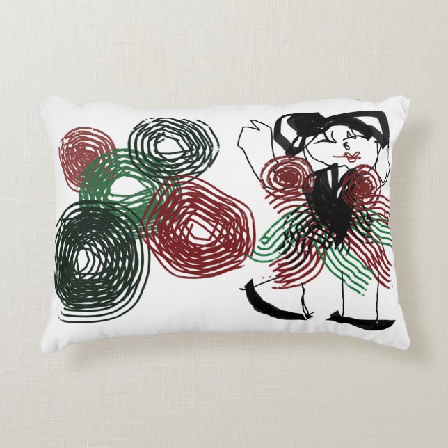 Dekning i pepparmynt prydnadskudde (Framsidan)