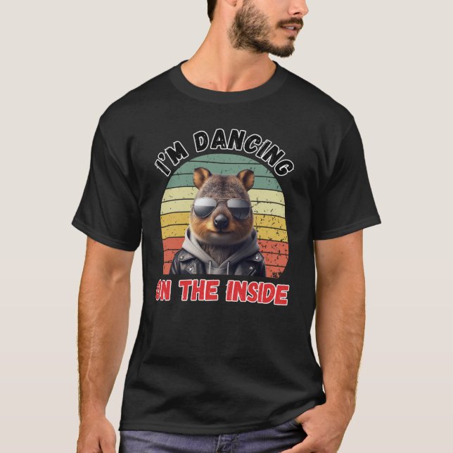 Dekning på insidan - Quokka Stil T Shirt (Framsida)