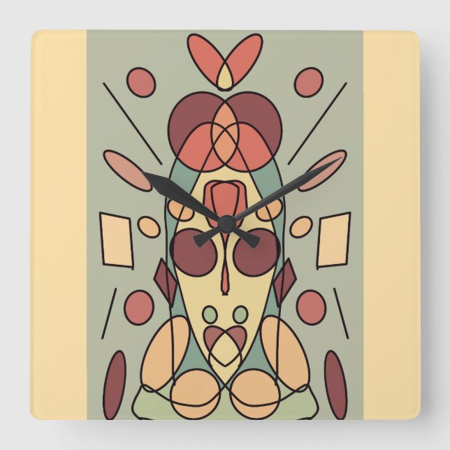 Dekokissen Fyrkantig Klocka (Framsida)