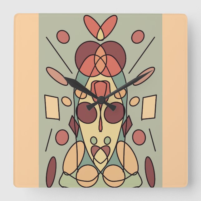 Dekokissen Fyrkantig Klocka (Framsida)