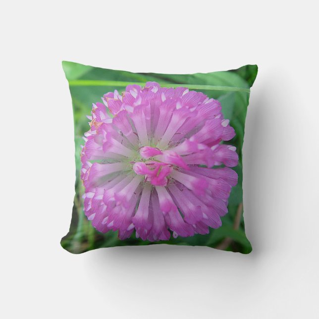 Dekokissen Kleeblüte på rosa Kudde (Framsida)