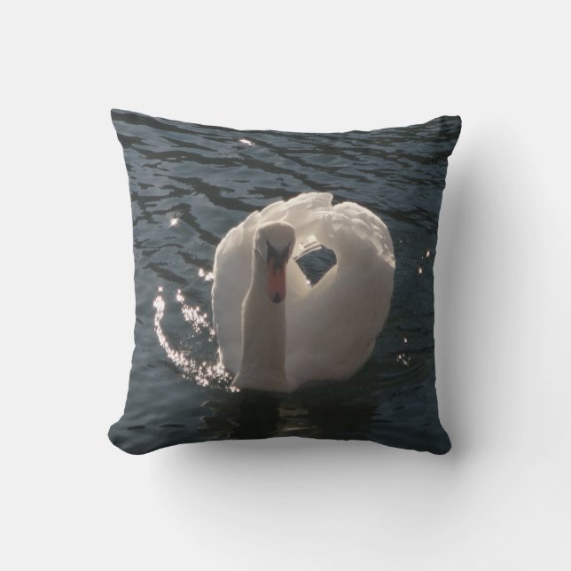 Dekokissen romantischer Schwan Kudde (Framsida)