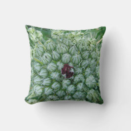 Dekokissen weiss-grüne Wildblüten mit roter Mitte Kudde
