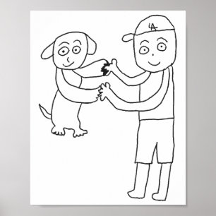 Dekopin och otani Gående med Händer Poster