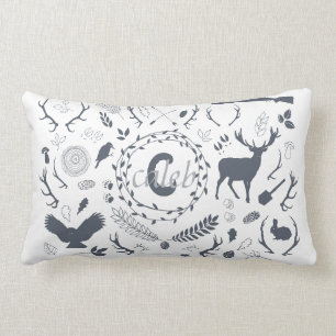 Dekor för barnkammare för personligskogsmarkpojke lumbarkudde