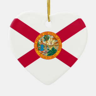Dekor för Florida statlig flaggadesign Julgransprydnad Keramik