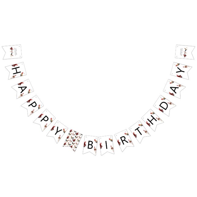 Dekor för Födelsedagsfest av kycklingfarmar Vimplar (Alla)