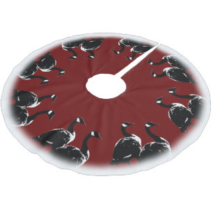 Dekor för gås för helgdag för kjol för julgåsträd julgransmatta borstad polyester