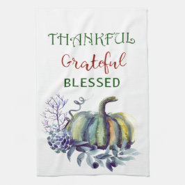 Dekor för kökshandduk för vattenfärgpumpahöst