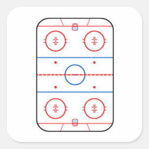 Dekor för lek för hockey för isisbanadiagram fyrkantigt klistermärke
