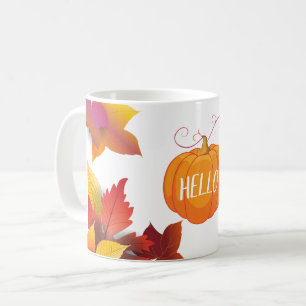 Dekor för lönnlöv för nedgång för kaffemugg