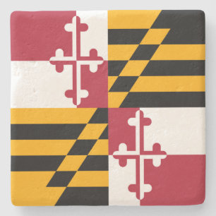 Dekor för Maryland statlig flaggastil Underlägg Sten