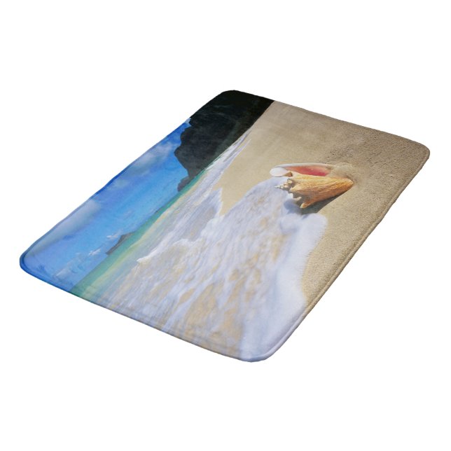 Dekor för matta för badrum för havstrandsnäckskal (Vinklad)