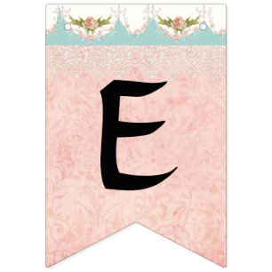 Dekor för party för namn för baby för flicka f vimplar