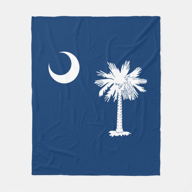 Dekor för South Carolina statlig flaggadesign Fleecefilt (Framsidan)