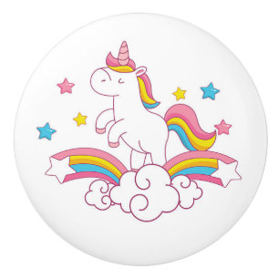 Dekor för Unicornregnbågesovrum, enhetsknopp Knopp