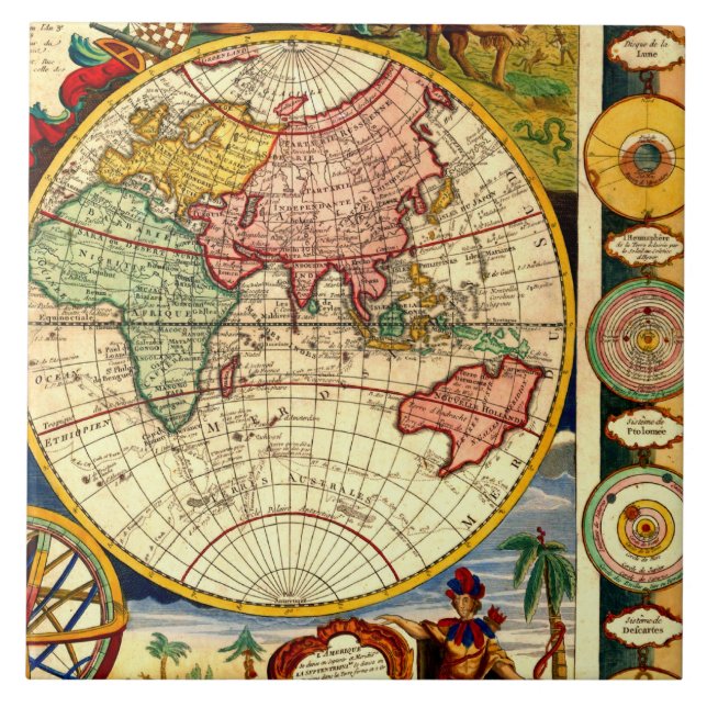 Dekor för vägg för antik konst för kakelplatta (Framsidan)