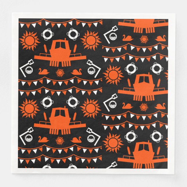 Dekor och gåvor för smalbåtar pappersservett (Framsida)