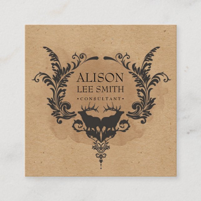 Dekor och prydnadsföremål fyrkantigt visitkort (Framsida)