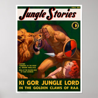DEKOR: VINTAGE PULP MAG TIDSKRIFTSOMSLAG POSTER